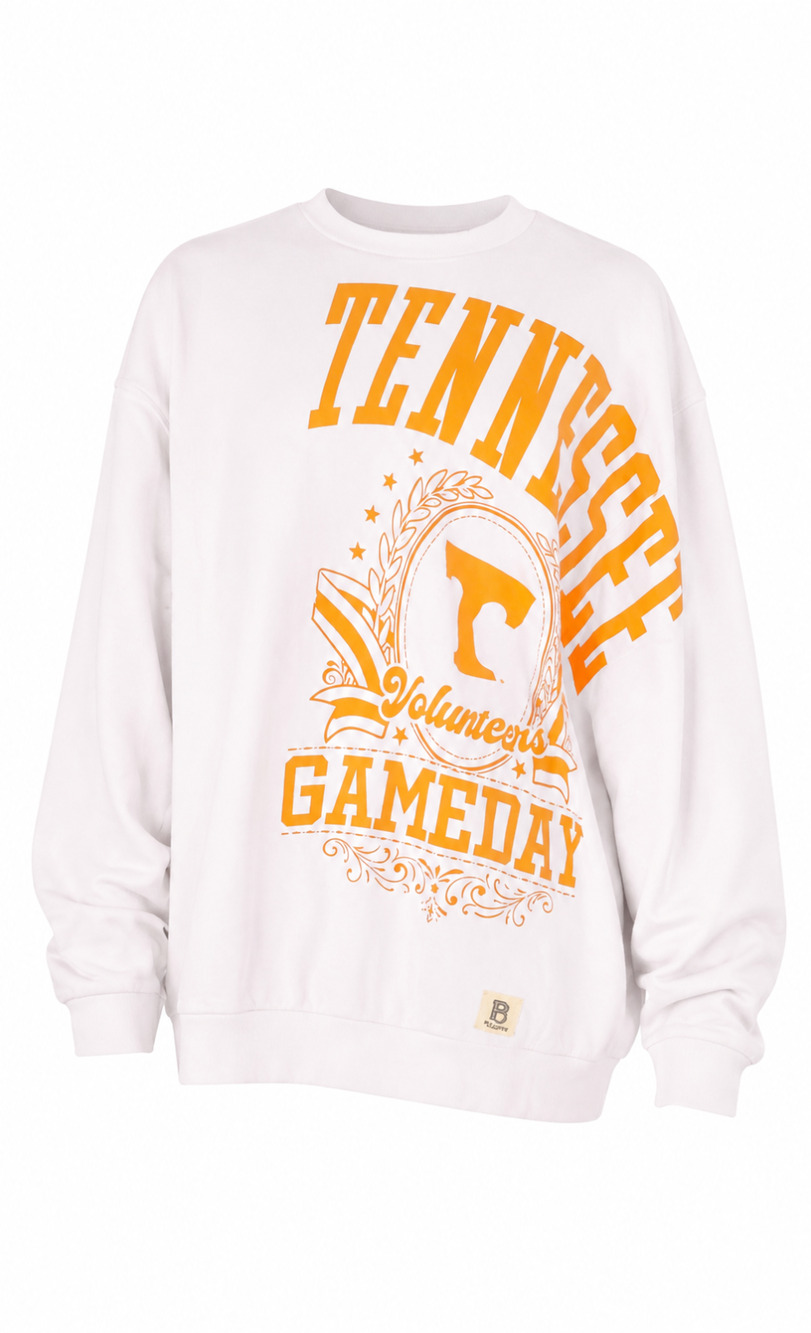 NWT Pressbox Tennessee Volunteers Gameday Oversized Long Sleeve Jersey Top